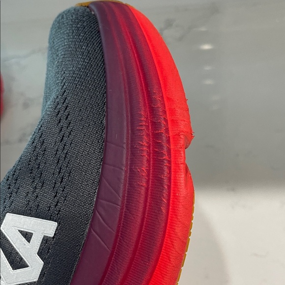 Hoka Black and Red Athletic Shoes - Picture 14 of 16